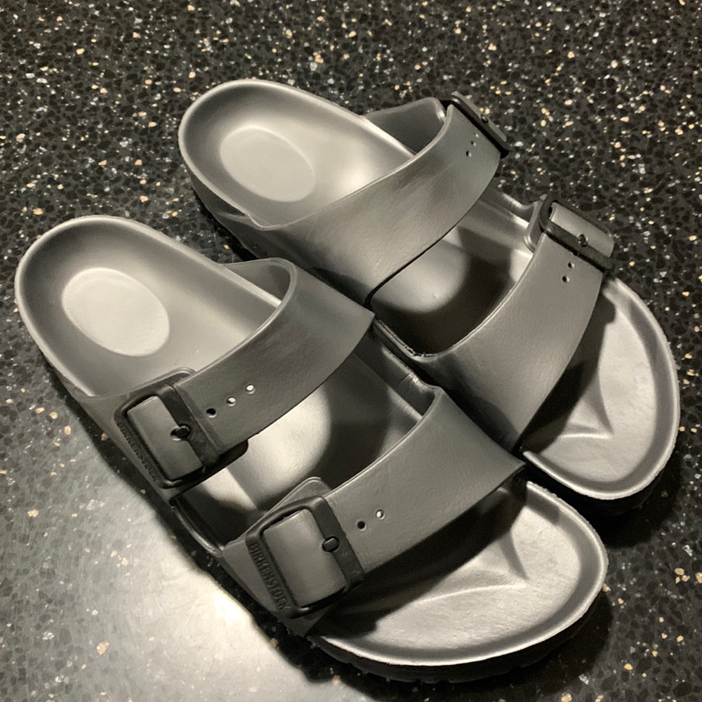 BIRKENSTOCK Arizona; Charcoal Metallic Gray color; Size 41